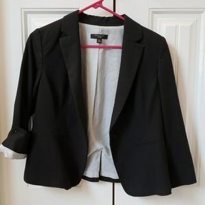 Ann Taylor 3/4 sleeve black blazer